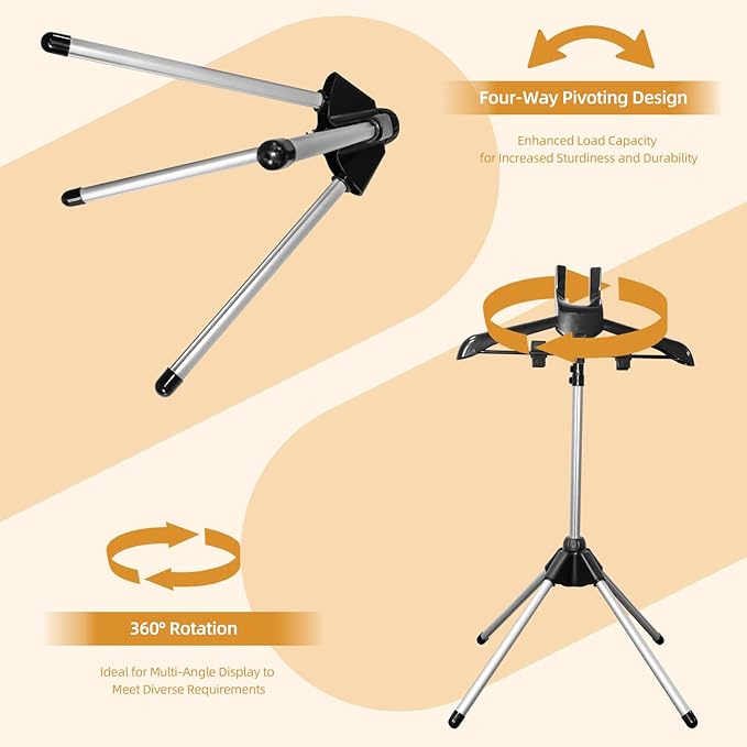 Adjustable Shirt Display Stand 32-63 Inch, Foldable Clothing Display Stand Mannequin Torso for Retail Vendors, Multi-Use Steamer Rack Stand for Clothes Garment (2)