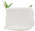 Cotton Baby Blanket with Ruffle Edge Soft Breathable Newborn Blanket for Boys & Girls, Lightweight Knit Throw for Crib, Stroller & Nursery Multiple Colors Available Red 30x40