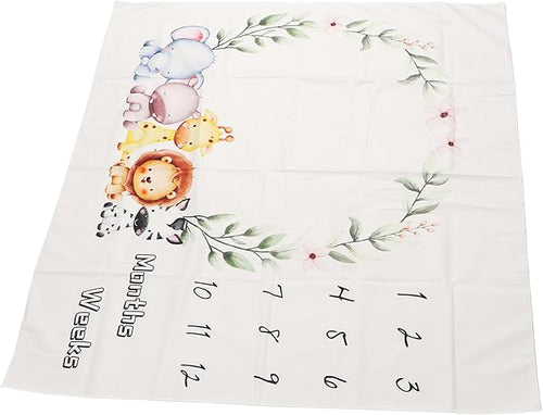 Acouto Monthly Blanket Garland Pattern Decorative Photo Background Cloth Photography Props, Month Blanket, Month - Swaddling