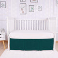 Box Pleated Crib Bed Skirt Premium 100% Cotton 800 Thread Count Nursery Crib Toddler Bedding Crib Bedskirt for Baby Boys or Baby Girls, (28" x 52") + 14" Drop Lenght - Teal Solid