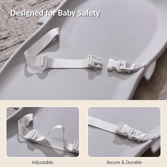 Luxury Little Portable EVA Baby Changing Pad Waterproof Changing Pad for Diaper Changes,Dressing,Baby Massage & Moisturizer Application,Soft & Non-Slip,Adjustable Safety Belt,Adorable Penguin Design