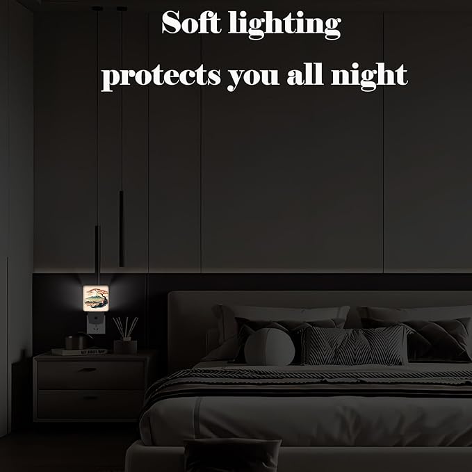 Mount Fuji Night Light,Plug-in Night Lights with Dusk to Dawn Sensor for Stairway,Hallway,Bedroom Sleep Friendly Ideal for Women/Girls/Boys Gift,0.5w