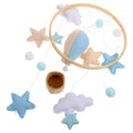 SECFOU Crib Mobile for Nursery Room Adorable Felt Hot Air Balloon Design Wall Hanging Ornament for Girls Engaging Decoration for Boy Girl Bedroom