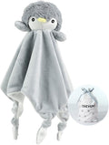 CREVENT Cozy Plush Baby Security Blanket, Loveys for Baby Girls and Boys, Birthday (Penguin)