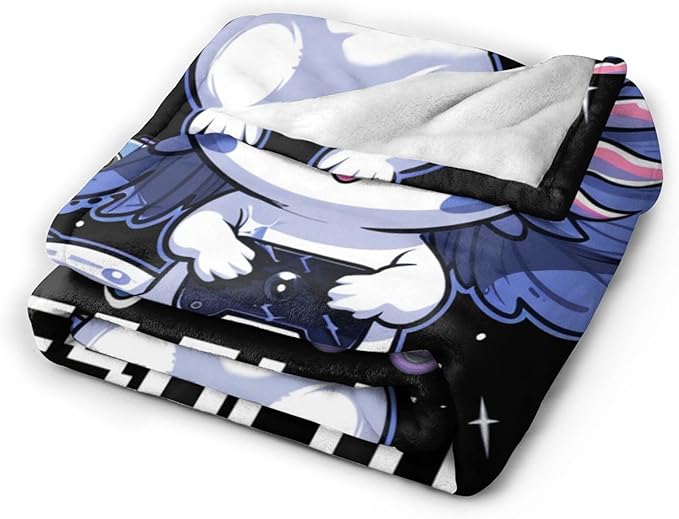 Tijuboni Axolotl Gaming Throw Blanket Game Gifts for Girls Boys Women Men Kids Adults Soft Flannel Fleece Blanket for Couch Sofa Bed Home Decor 40"x50"