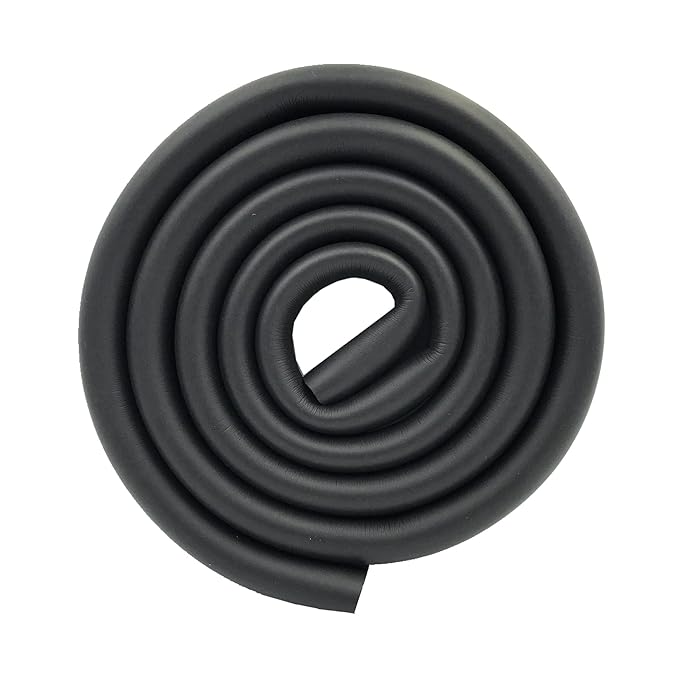 M2cbridge U Shape Extra Thick Furniture Table Edge Protectors Foam Baby Safety Bumper Guard 6.5 Ft (Black (6.5ft x2))