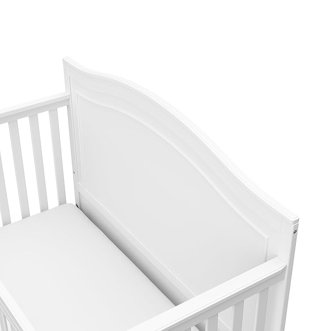 Graco Paris 4-in-1 Convertible Crib (White) – GREENGUARD Gold Certified, Converts to Toddler Bed and Daybed, Fits Standard Full-Size Crib Mattress, Adjustable Mattress Support Base