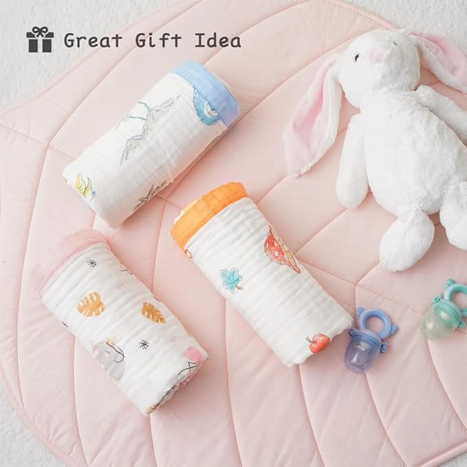 BATTILO PTY 6 Layer Muslin Baby Blankets, Nursery Blankets for Boys Girls, Swaddle Blankets Babt Blanket Neutral Soft Lightweight Toddler and Kids Throw Blanket(Prince Planet)
