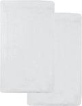 American Baby Company 2 Pack 100% Natural Cotton Fitted Cradle/Bassinet Sheets 36" x 18" - Soft, Breathable & Hypoallergenic Bed Sheets, White, Neutral for Boys & Girls