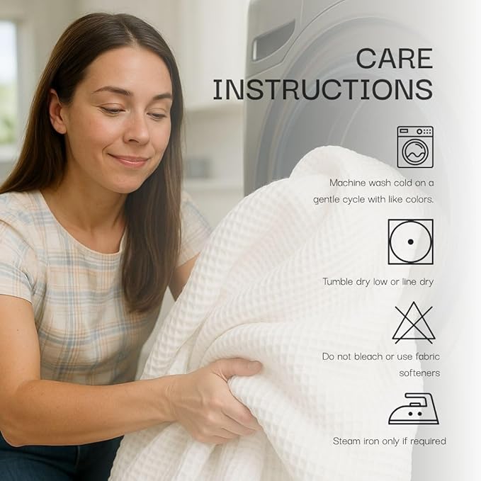Salt Earth GOTS Certified 100% Organic Cotton Throw Blanket, 90"x90" Waffle Blankets & Throws for Bed, Throw Blanket for Couch, Cozy Christmas Blankets and Throws for Christmas Gifts (Misty Rose)