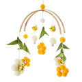 Baby Mobile for Crib Crib Nursery Mobile for Boys Girls Boho Bee Flower Nursery Decor Soothe Toy Baby Shower Set for Soothing & Early Sensory Development