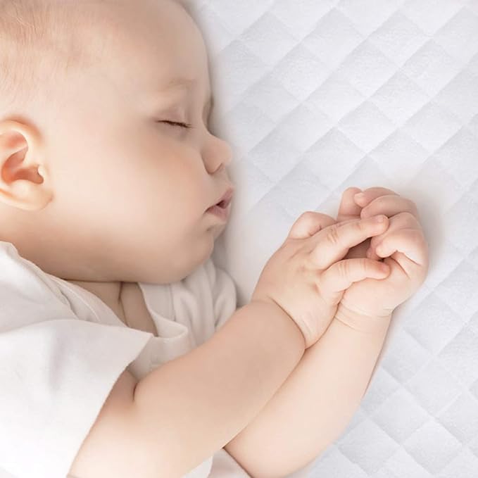 Bassinet Mattress Pad Cover for BCOL, Semphis, bonbay and Li'l Pengyu 3 in 1 Foldable Baby Bassinet Bedside Sleeper, 2 Pack, Waterproof Quilted Ultra Soft Surface