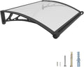 32''*40'' Window and Door Exterior, UV/Rain/Snow/Sunlight Protection Sheet,UPF 50+ Polycarbonate Overhang Canopy,House Overdoor Awnings for Door Entrance Outside/Patio/Porch/Deck