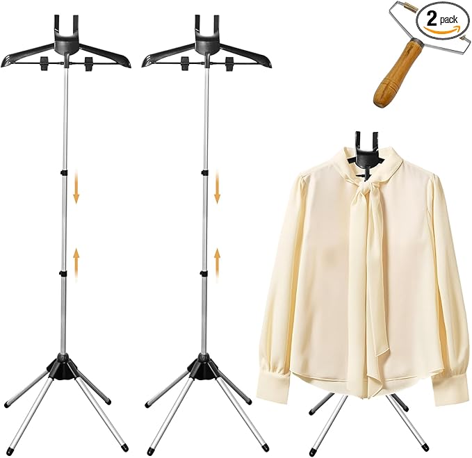 Adjustable Shirt Display Stand 32-63 Inch, Foldable Clothing Display Stand Mannequin Torso for Retail Vendors, Multi-Use Steamer Rack Stand for Clothes Garment (2)