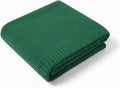 Baby Knit Blanket Soft Cotton Lightweight Newborn Blanket for Crib Stroller Toddler Nursery Shower Gift Cozy Breathable Travel Swaddle Wrap Green 30 x 30 Inches