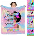 Customized Blankets with Name, African Style Blanket Custom Blanket Plush Flannel, Soft Personalized Name Throw Blanket Gifts for Boys Girls Birthday