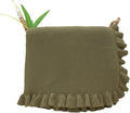 Cotton Baby Blanket with Ruffle Edge Soft Breathable Newborn Blanket for Boys & Girls, Lightweight Knit Throw for Crib, Stroller & Nursery Multiple Colors Available Green 30x30