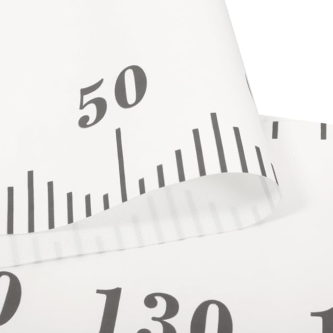 Growth Chart Height Measurement Ruler for Boys and Nordic Style Canvas Wall Hanging with Centimeter Scale Height Measuring Tape for Home Nursery Decor