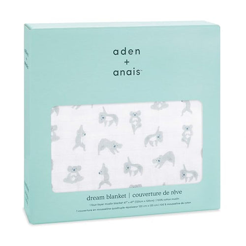 aden + anais Boutique Dream Blanket, Boutique Muslin Baby Blankets, Ideal Newborn Nursery & Crib Blanket, Unisex Toddler & Infant Bedding, Shower & Registry Gift, Now + Zen-Koalas + Medallion