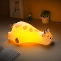 Cute Giraffe Night Light for Kids，3-Level Dimmable Nursery Nightlight, Silicone Squishy Light Up , Rechargeable Touch Control Nursery Bedside Light, Christmas Gift for Baby Toddler grandkids Room