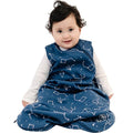 Woolino Merino Wool and Organic Cotton Baby Sleep Bag - 4 Season Classic Sleep Sack - Two-Way Zipper Sleeping Bag for Baby and Toddler - 18-36 Months - Night Sky
