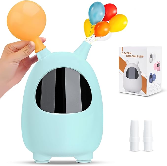 Balloon Pump Electric, SPLAKS Balloons Inflator Air Pump Portable Balloon Blower for Garland Arch, Party Decoration