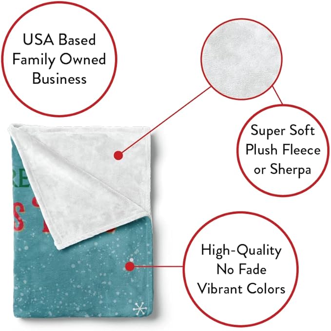 Plush Christmas Blanket Cozy Fall Throw Blanket Custom Winter Blankets Red Truck Christmas Throws Santa Sofa Bed Throw Customized Soft Christmas (Fleece 30x40), 30''x40''