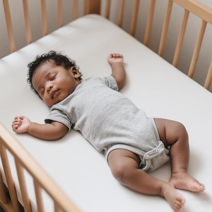 American Baby Company 2 Pack Fitted Crib Sheets 28" x 52", 100% Polyester Ultra Soft Microfiber, White/Green, for Boys and Girls, Fits Crib and Toddler Bed Mattresses