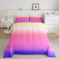 Ombre Comforter Set Full - Pink Purple Rainbow Bedding for Boys Girls, Colorful Gradient Duvet Set, Decorative 3Pcs