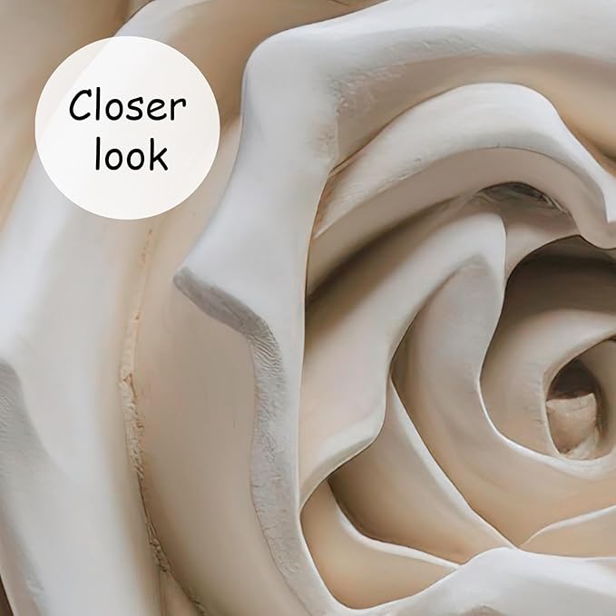 AFZEVEB-3D Rose Flower Wallpaper Large Floral Wall murals for Bedroom 136"x96"(Not Peel and Stick)