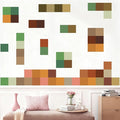 Pixel Block Wall Decals Geometric Square Wall Stickers Removable Pixel Gamer Vinyl Decals Game Room Border Sticker DIY Gaming Color Block Stickers for Playroom Nursery Bedroom Decor