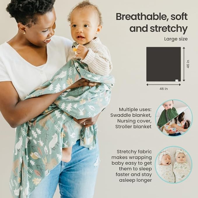 Copper Pearl Baby Swaddle Blanket - Premium Knit Baby Blanket, Large Soft Stretchy Receiving Blankets for Baby Boy and Girl, Swaddles for Newborn, Infant, and Toddler (Vance)