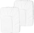 2 Pack Muslin Fitted Crib Sheets for Baby Girls & Boys-Neutral Breathable Crib Mattress Protector for Standard Crib Mattress (28"x 52") -White Crib Sheets No Slip Toddler Cotton Bedding