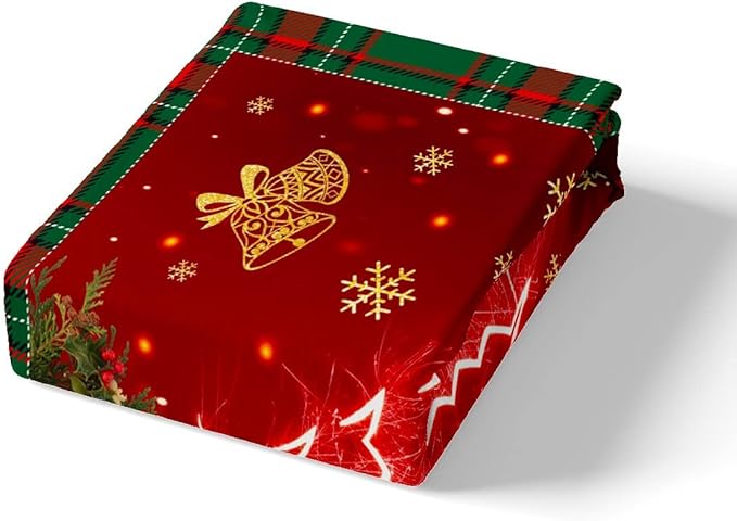 Feelyou Christmas Bedding Set Kids Cartoon Santa Claus Comforter Cover Set for Boys Girls Christmas Tree Xmas Theme Duvet Cover Breathable Snowman Bedspread Cover Room Decor Quilt Cover Queen Size