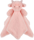 Apricot Lamb Pink Dragon Soft Loveys for Babies, Security Blanket for Baby Boy and Girl, 13.8 Inches for Infant and Toddlers