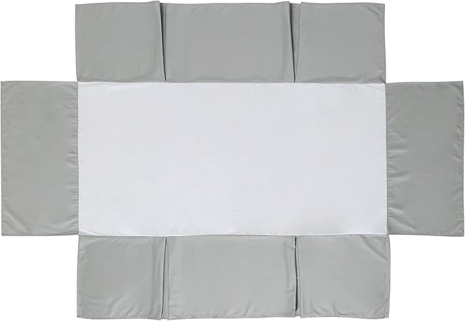 Crib Skirt Dust Ruffle, 100% Egyptian Cotton 400 Thread Count Soft Breathable Crib Bedding Skirt for Baby, Boys and Girls, 52"X28" with 14" Crib Bed Skirt Fading Resistant (Grey Solid)