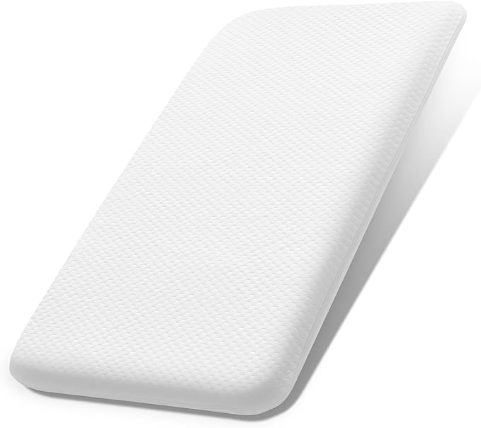 Lisara Baby Bassinet Mattress, 35 x 20 Dual Sided Gel Memory Foam Mattress with Waterproof, Removable and Breathable Ice Silk Cover, Fit for ANGELBLISS/AMKE/Bellababy/Yamesmile/Besrey Baby Bassinet