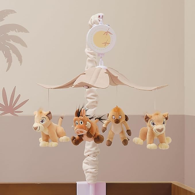 Lambs & Ivy Disney Baby Lion King Safari Musical Baby Crib Mobile Soother Toy