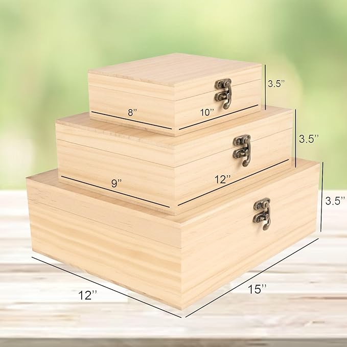 Personalized Pine/Walnut Keepsakes Baptism Gifts Wooden Box, 8 * 6 * 3 Walnut Wooden Boxes First Communion Gifts for Boys/Girls, Personalized Wood Storage Engraved Keepsake Box for Baptism
