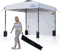 8X8 Pop Up Canopy Tent,Removable Pockets Sidewall for Extra Storage,Easy Up Canopy,Heavy Duty One Person Set Up Event Tent,White