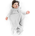 Woolino Merino Wool and Organic Cotton Baby Sleep Bag - 4 Season Classic Sleep Sack - Two-Way Zipper Sleeping Bag for Toddler - 18-36 Months - Birch Gray
