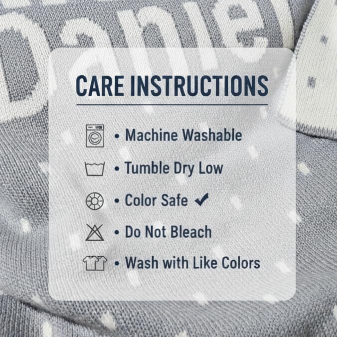 Personalized Spots Name Blanket – 100% Organic Cotton Customized Baby Blanket, Custom Name, Crib 36x60, Gift for Baby Shower, Birthday Present, Girls and Boys, Toddlers Kids, Made In America