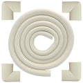 M2cbridge U Shape Extra Thick Furniture Table Edge Protectors Foam Baby Safety Bumper Guard 6.5 Ft (Off White with 4 Corners)
