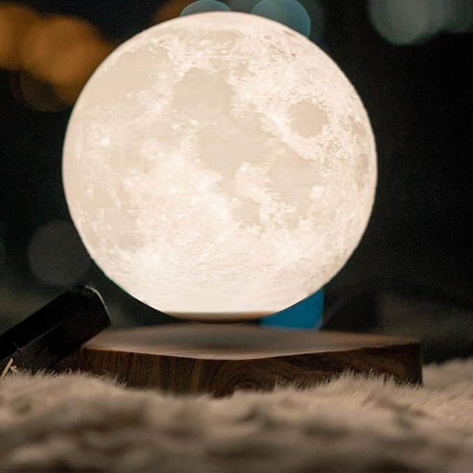 MOOCCI Levitating Moon Lamp, Floating Moon Lamp Magnetic Levitation Moon Light Gifts for Girls, Boys, Children and Teenagers