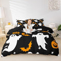 Halloween Bedding Duvet Cover Set Kids Cartoon Ghost Pumpkin Lantern Bedding Set Kids Trick or Treat Decor Comforter Cover Set Microfiber Bat Galaxy Night Bedspread Cover Bedroom Bedclothes Twin Size