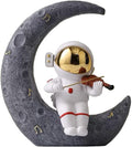 Paimuni Figurine Home Decor Resin Astronaut Statue Collectible Spaceman Sculpture Decorative Music Ornament for Desktop Bookshelf Office Living Room