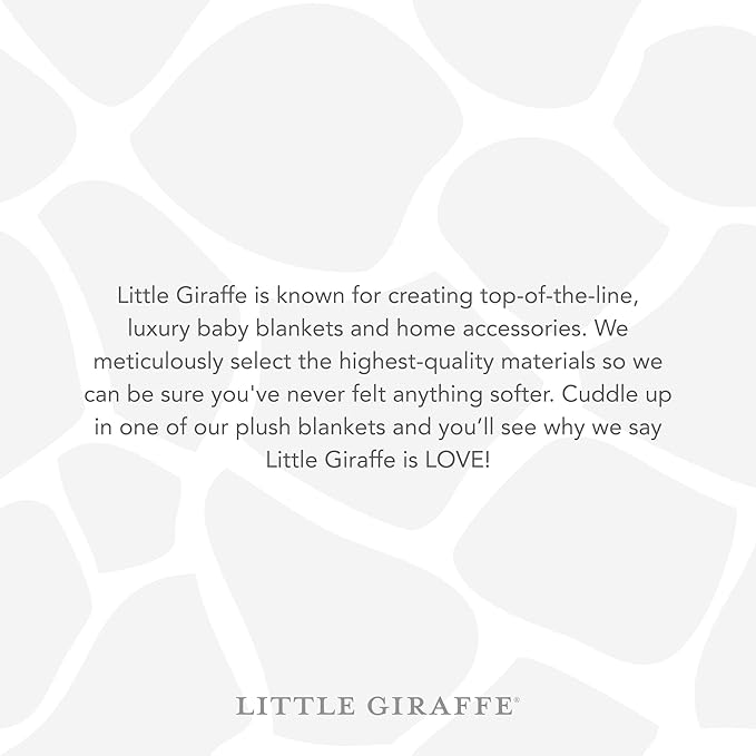 Little Giraffe Baby Blanket - Velvet Soft Blanket with Satin Trim - Baby Stroller Blanket - Newborn Baby Essentials & Baby Gifts - 29x35" - Silver