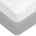 American Baby Company 2 Pack Fitted Crib Sheets 28" x 52", 100% Polyester Ultra Soft Microfiber, White/Gray, for Boys and Girls, Fits Crib and Toddler Bed Mattresses