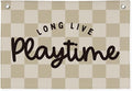 Playroom Wall Decor, Long Live Playtime Banner, Playroom Wall Decor Boy Nursery Decor, Checkered Canvas Banner Wall for Playroom Toddler Room, Boys Girls Kids Room,Classroom ，playtime