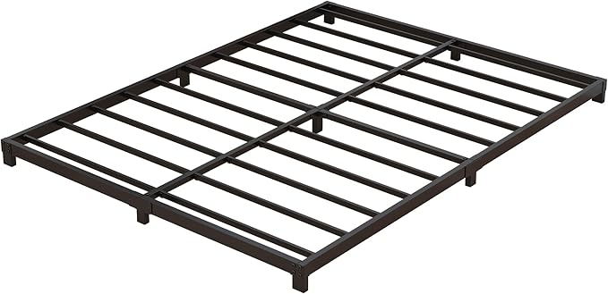 3 Inch Bed Frame Full Low Profile, Full Size Metal Bed Frame No Box Spring Needed, Heavy Duty Metal, Easy Assembly, Black